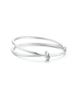 KNOT Alone® Double Bangle (White Gold) - Eclat by Oui