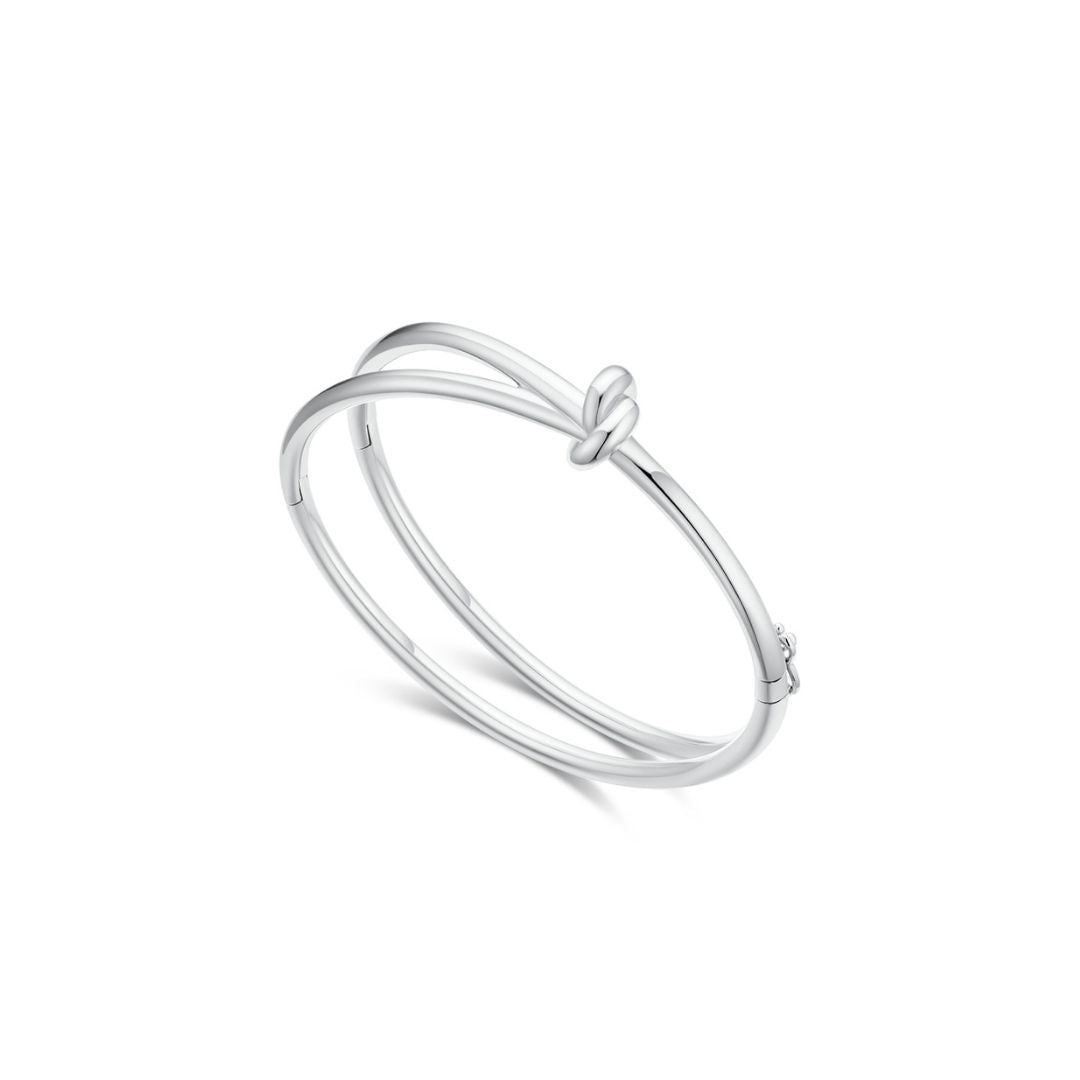 KNOT Alone® Double Bangle (White Gold) - Eclat by Oui