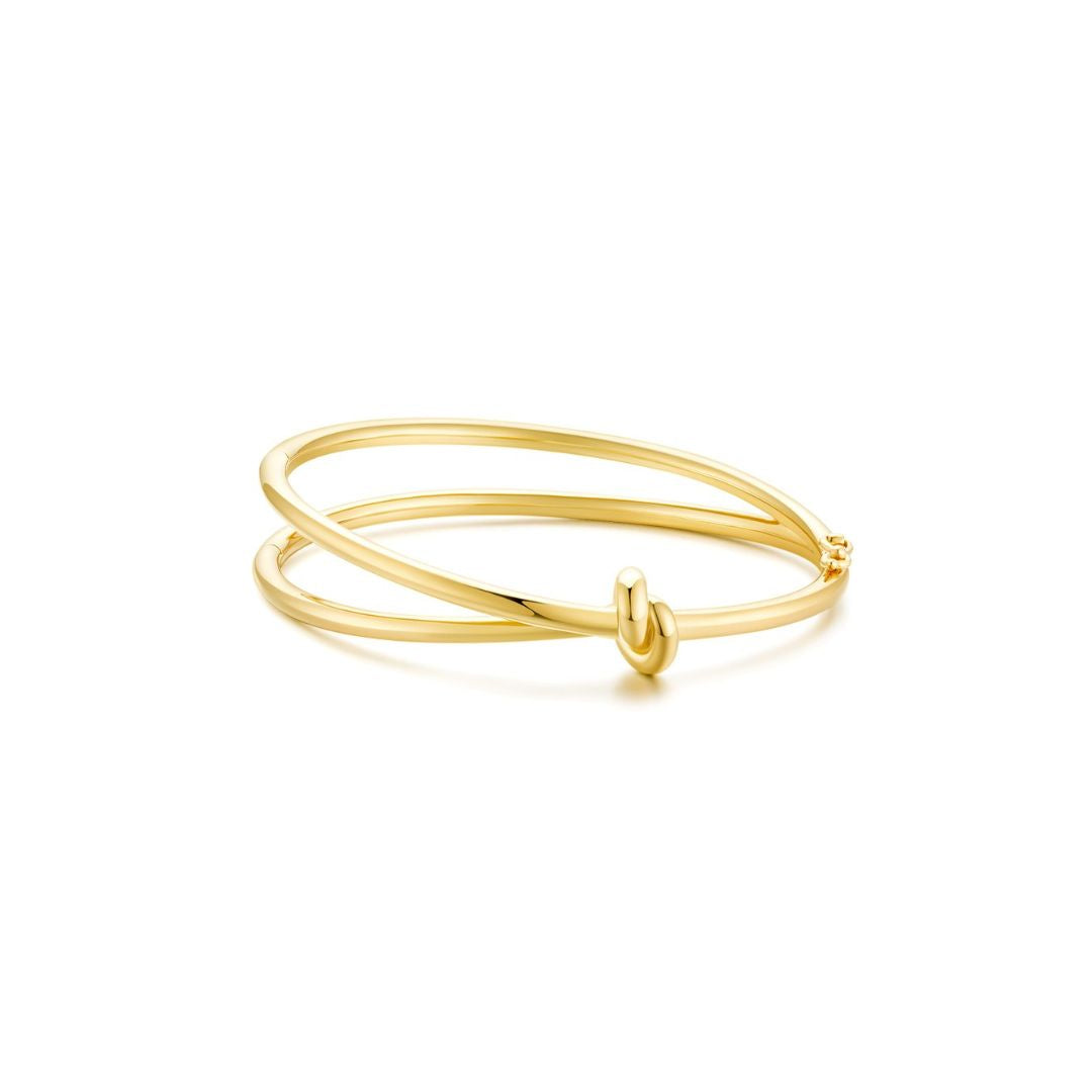 KNOT Alone® Double Bangle (Yellow Gold) - Eclat by Oui