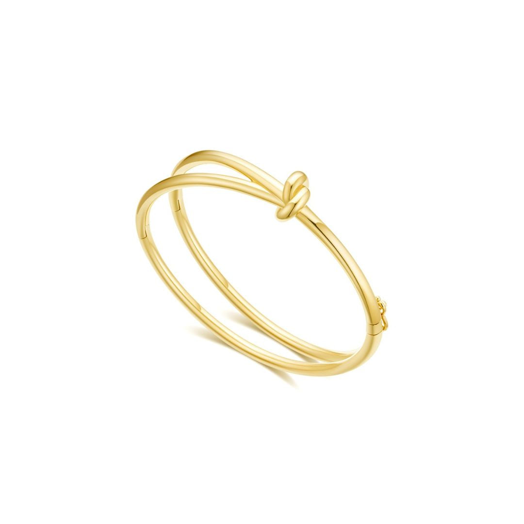 KNOT Alone® Double Bangle (Yellow Gold) - Eclat by Oui