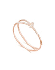 KNOT Alone® Double Pave Bangle (Rose Gold) - Eclat by Oui