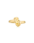 KNOT Alone Ring YG (Large) (Front) - Eclat by Oui