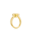 KNOT Alone Ring YG (Large) (Side) - Eclat by Oui