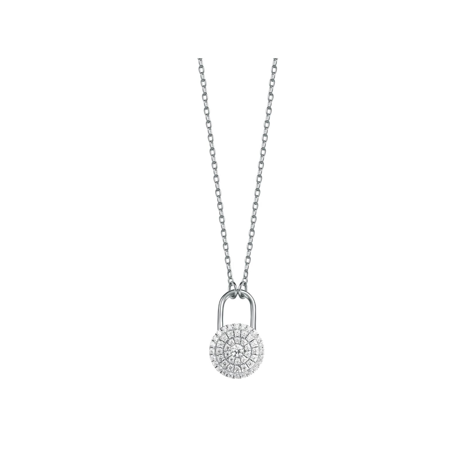 Locks of Love Pave Necklace WG - Eclat by Oui