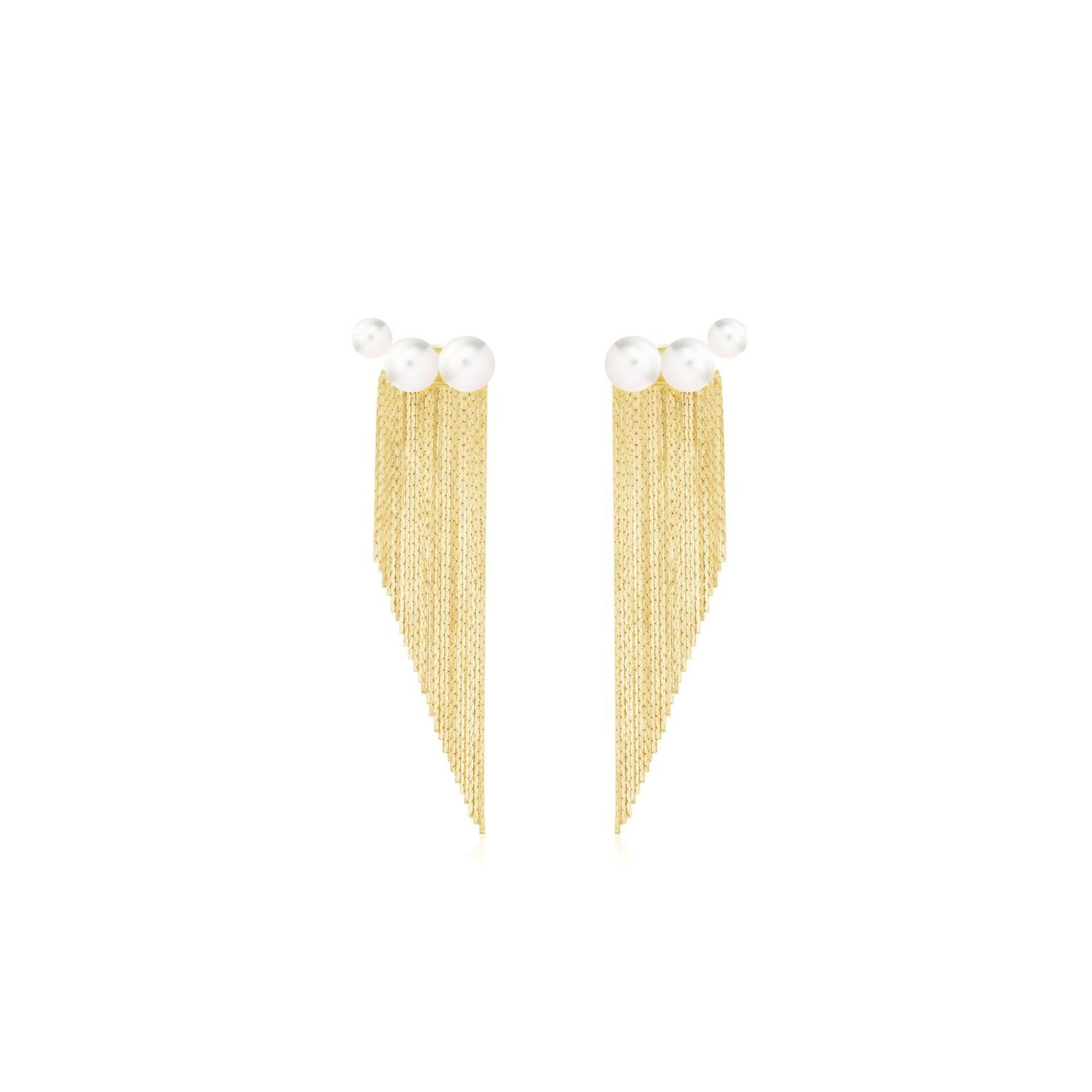 MFW Pearl Trois Tassels Earrings - Eclat by Oui