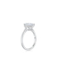 Maya Pear Solitaire Plain Ring (Side) - Eclat by Oui