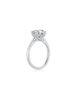 Maya Round Solitaire Plain Ring (6 Prong) Side - Eclat by Oui