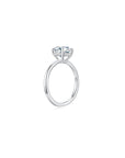 Promise Round Solitaire Plain Ring 4 Prong (Side) - Eclat by Oui