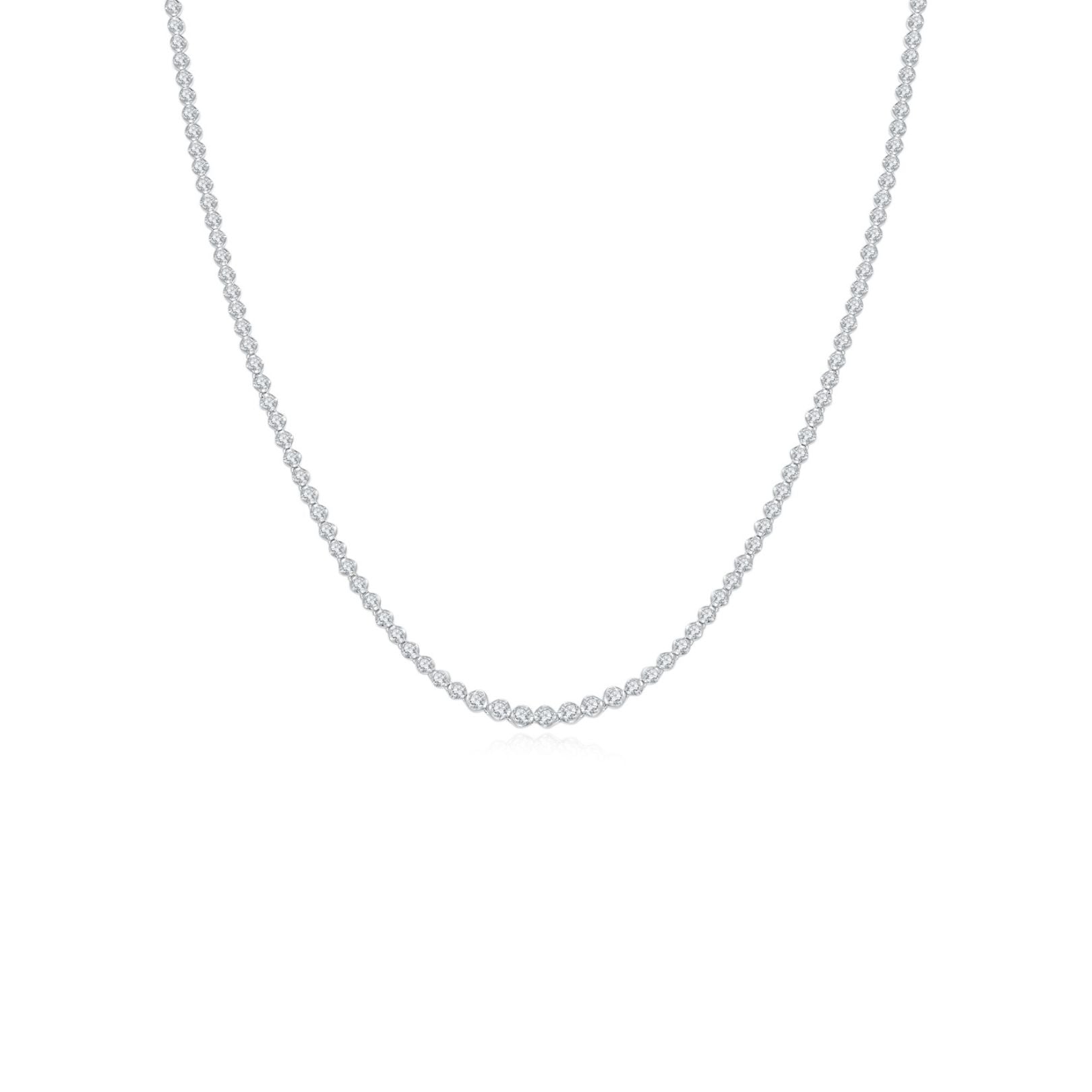 Riveria Gradual Tennis Necklace (Front) - Eclat by Oui