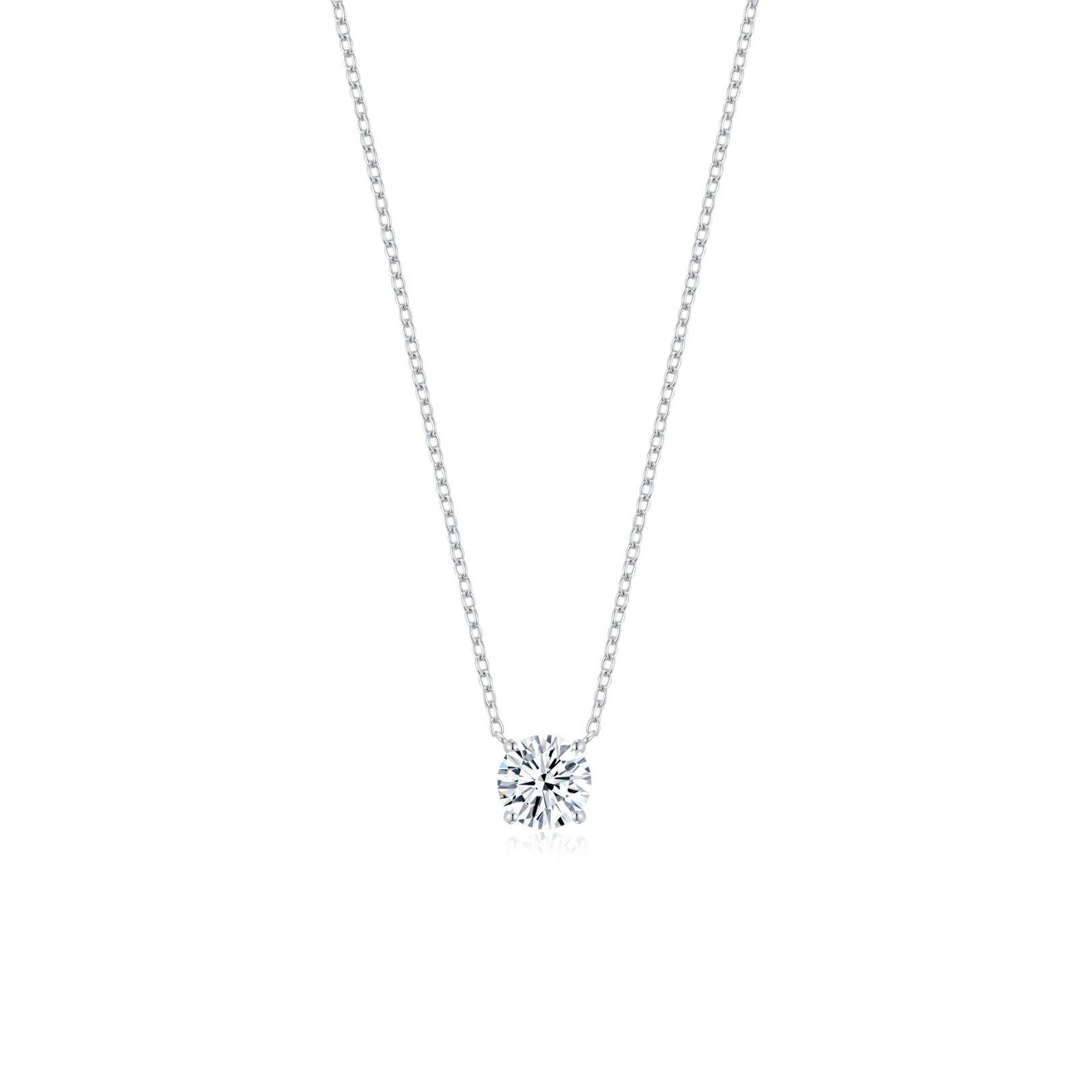 Round Solitaire Necklace (Front) - Eclat by Oui