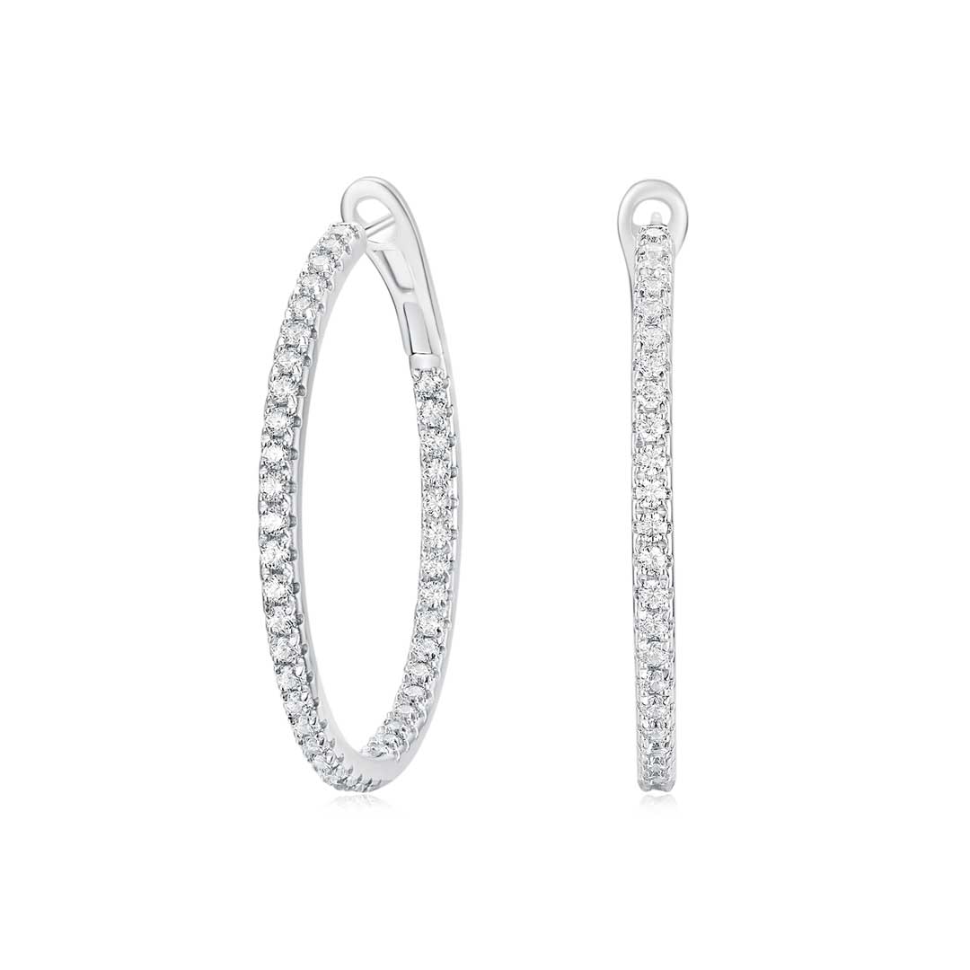 Sarah Hoop Earrings 34mm - Eclat by Oui