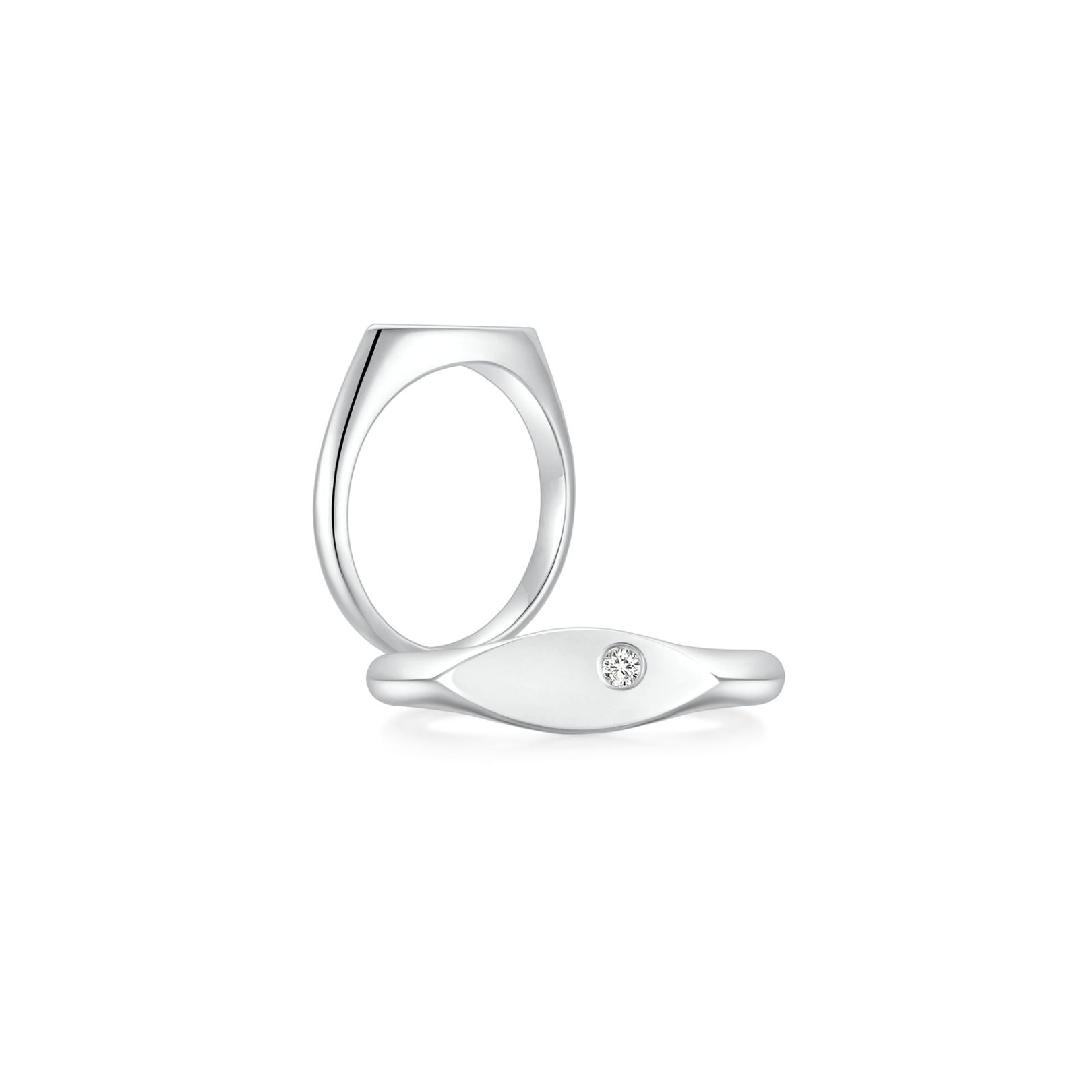 Signet Marquise Ring WG (Single Stone) (Both) - Eclat by Oui