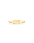 Signet Marquise Ring YG (Single Stone) (Front) - Eclat by Oui