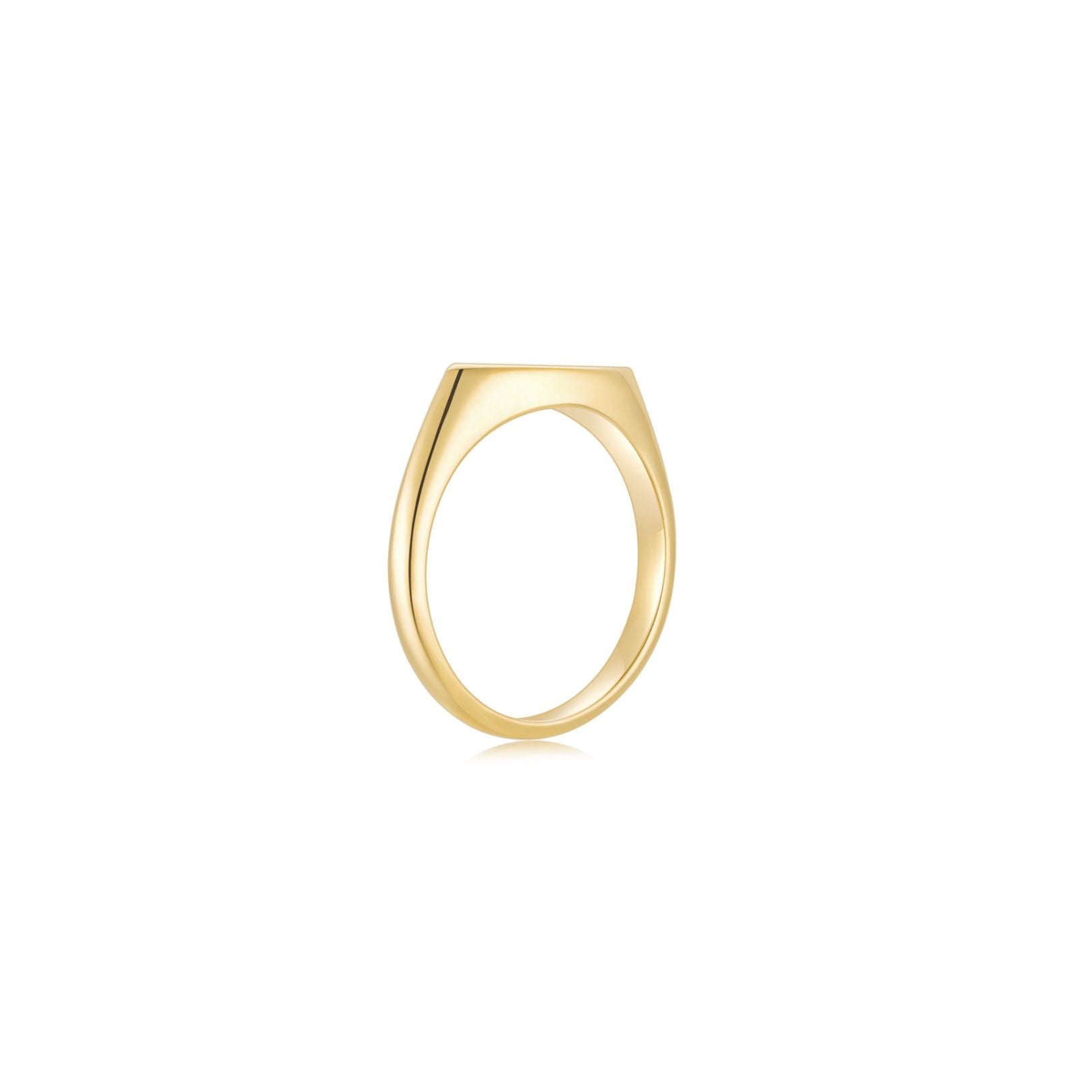 Signet Marquise Ring YG (Single Stone) (Side) - Eclat by Oui