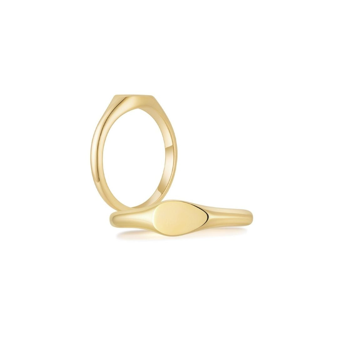 Signet Pear Ring YG (Both) - Eclat by Oui