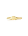 Signet Pear Ring YG (Front) - Eclat by Oui