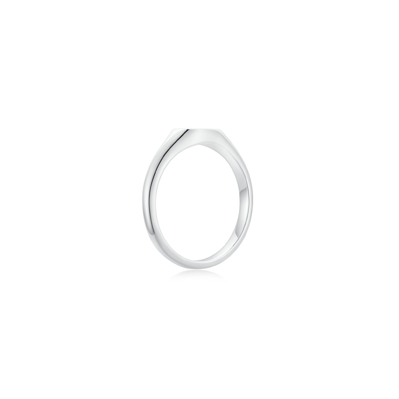 Signet Pear Ring WG (Single Stone) (Side) - Eclat by Oui