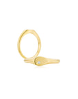 Signet Pear Ring YG (Single Stone) (Both) - Eclat by Oui