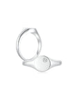 Signet Round Ring WG (Both) - Eclat by Oui