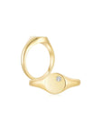 Signet Round Ring YG (Both) - Eclat by Oui