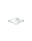 Signet Round Ring WG (Front) - Eclat by Oui