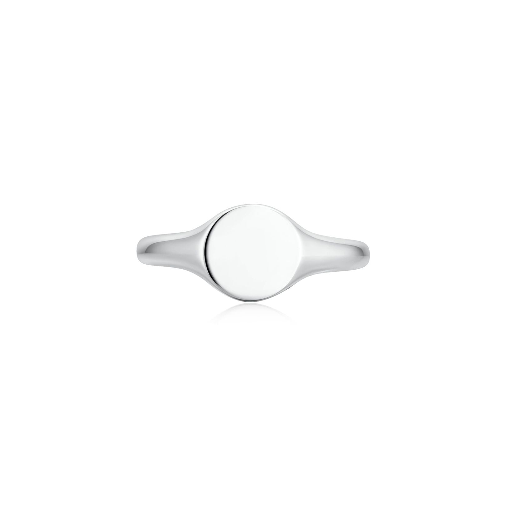 Signet Round Ring WG (Front) - Eclat by Oui