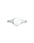 Signet Round Ring WG (Front) - Eclat by Oui