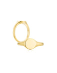 Signet Round Ring YG (Both) - Eclat by Oui