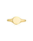 Signet Round Ring YG (Front) - Eclat by Oui