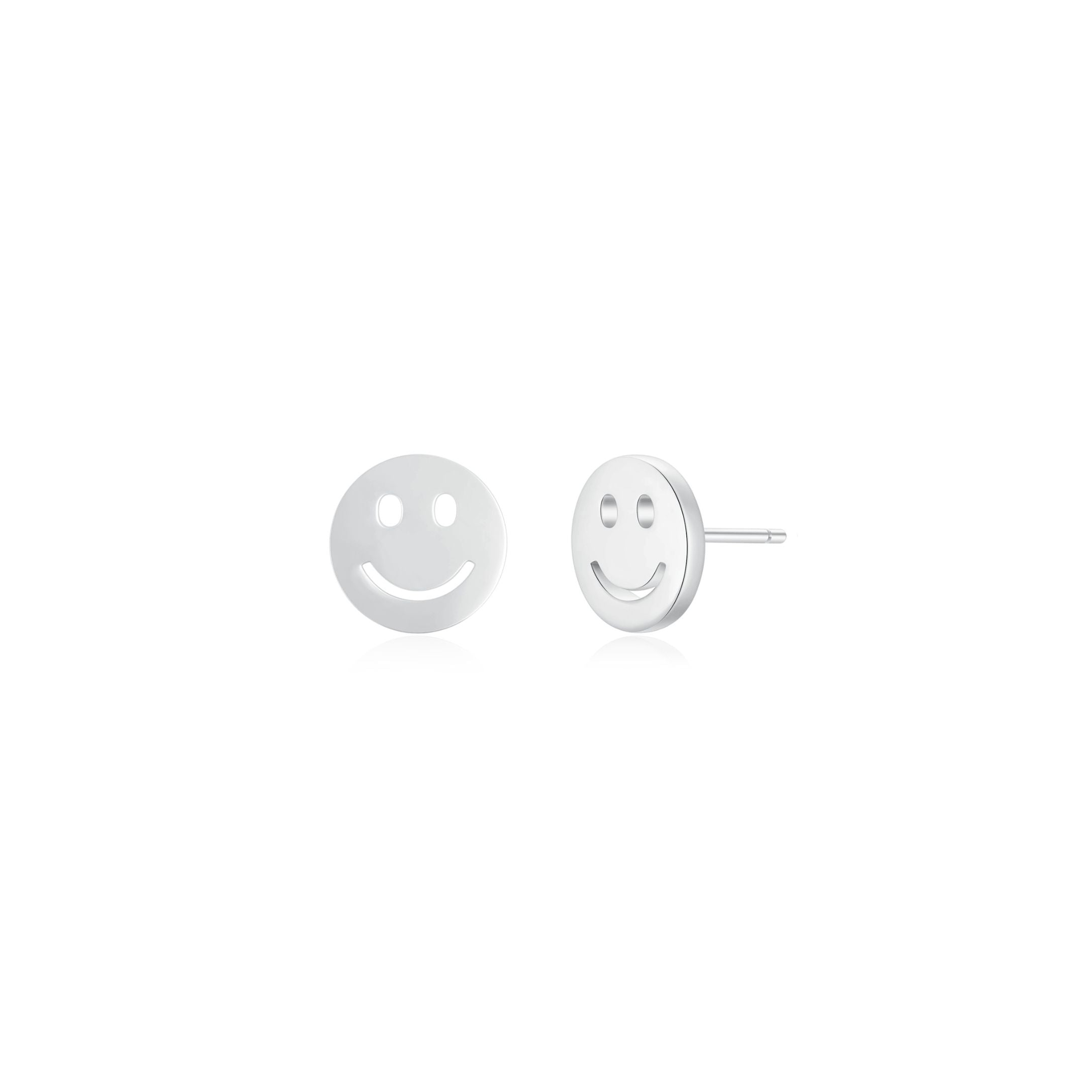 Smiley Face Ear Studs (WG) - Eclat by Oui