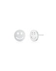 Smiley Face Ear Studs (WG) - Eclat by Oui