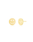 Smiley Face Ear Studs (YG) - Eclat by Oui