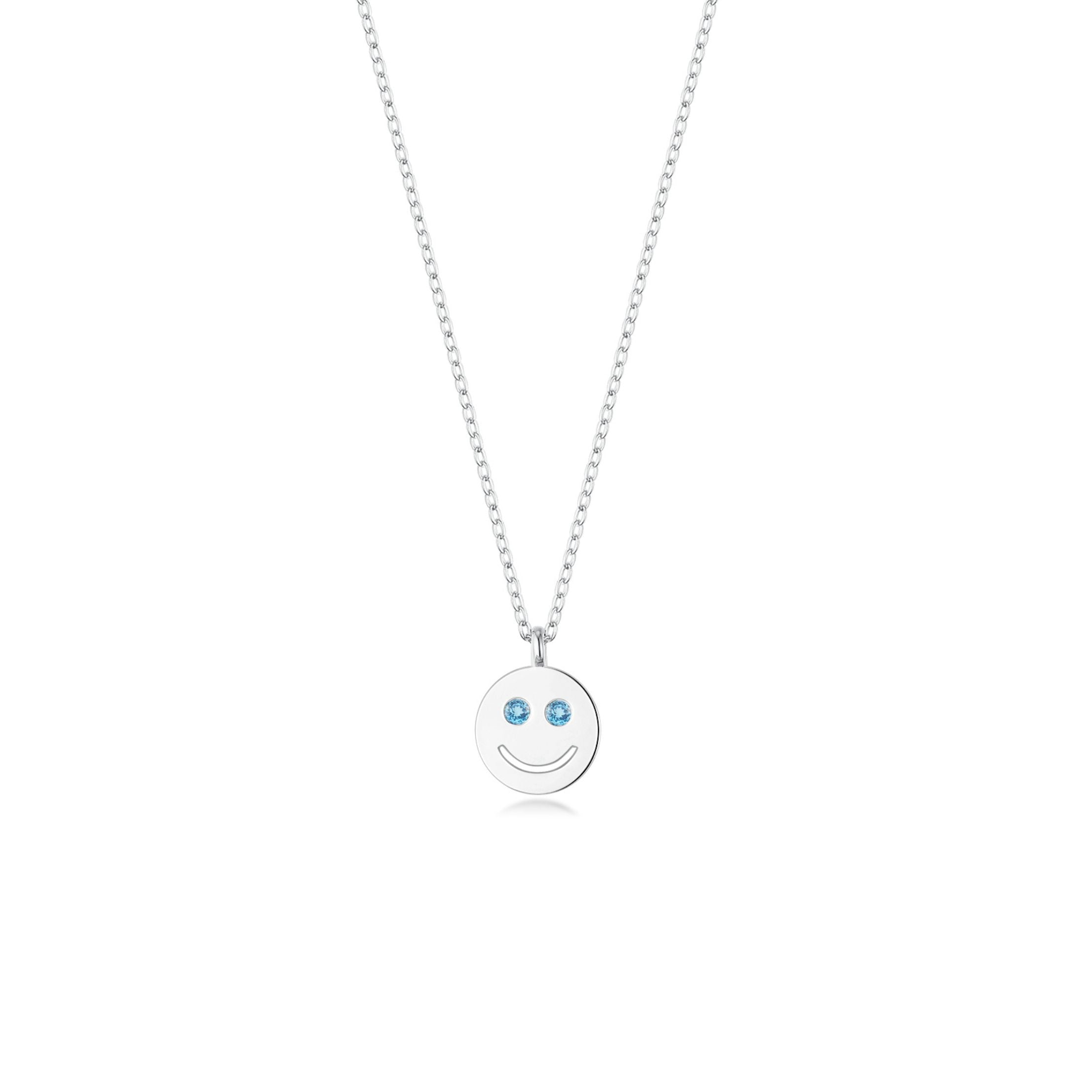 Smiley Face Necklace (WG) - Eclat by Oui