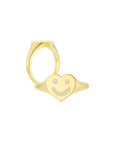 Smiley Face Signet Ring (YG) - Elcat by Oui