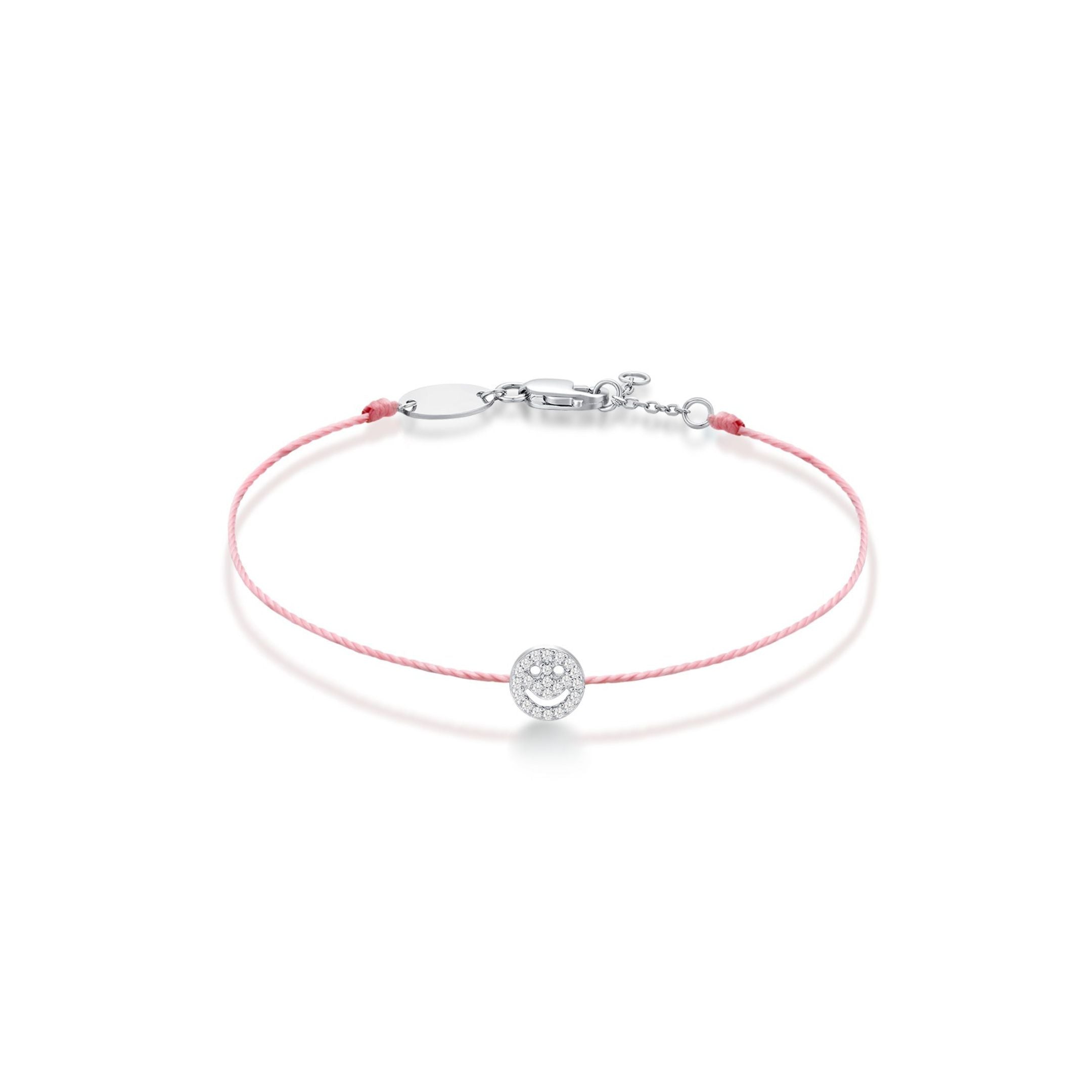 Smiley Face Thread Bracelet (Pink) - Eclat by Oui