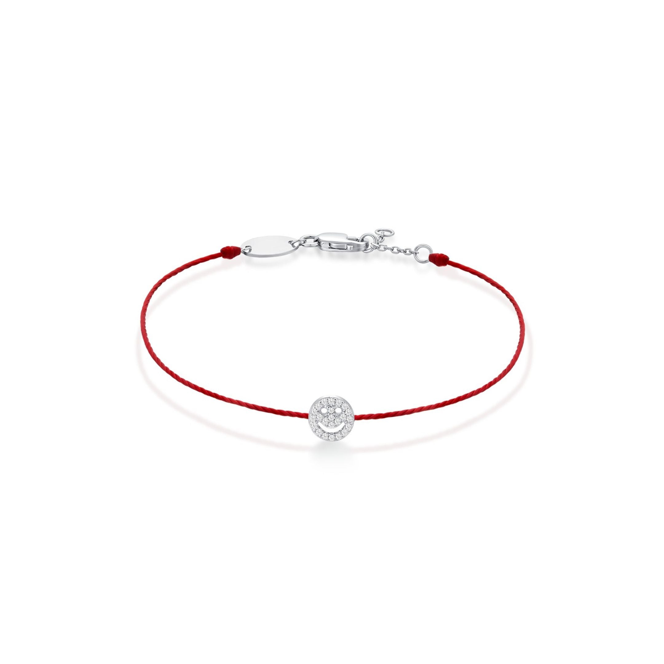 Smiley Face Thread Bracelet (Red) - Eclat by Oui