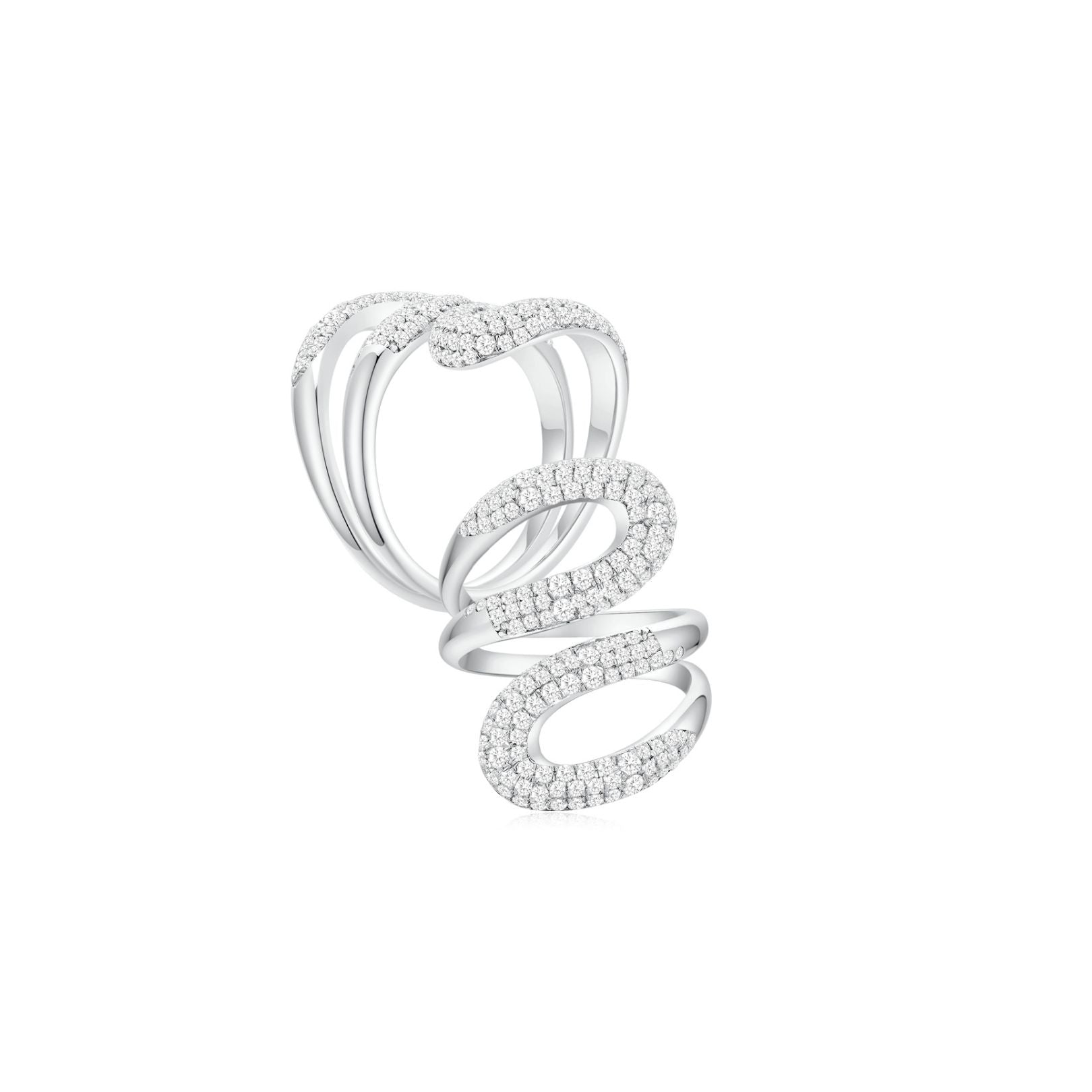 Swirl Ring White Gold (Both) - Eclat by Oui