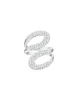 Swirl Ring White Gold (Front) - Eclat by Oui