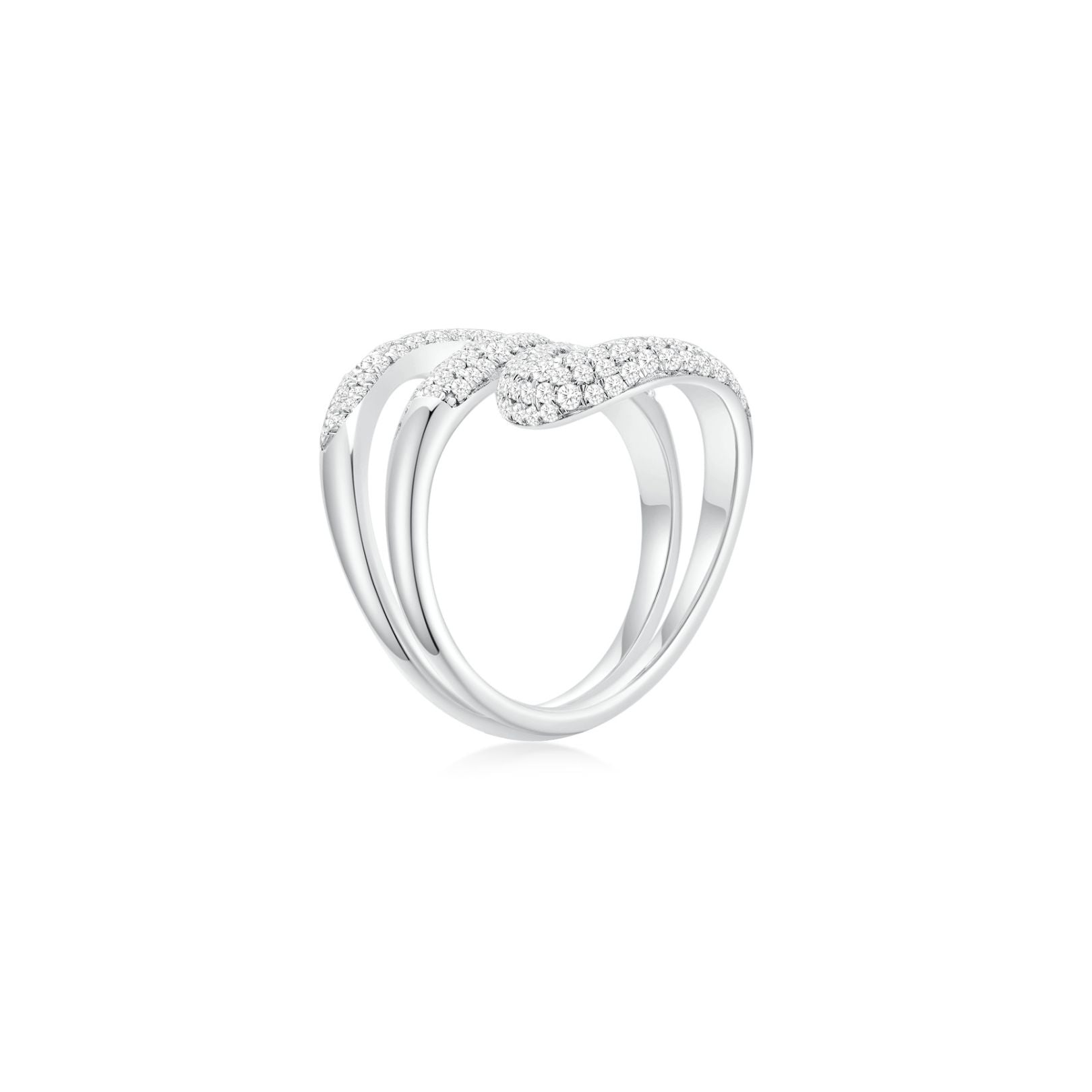 Swirl Ring White Gold (Side) - Eclat by Oui