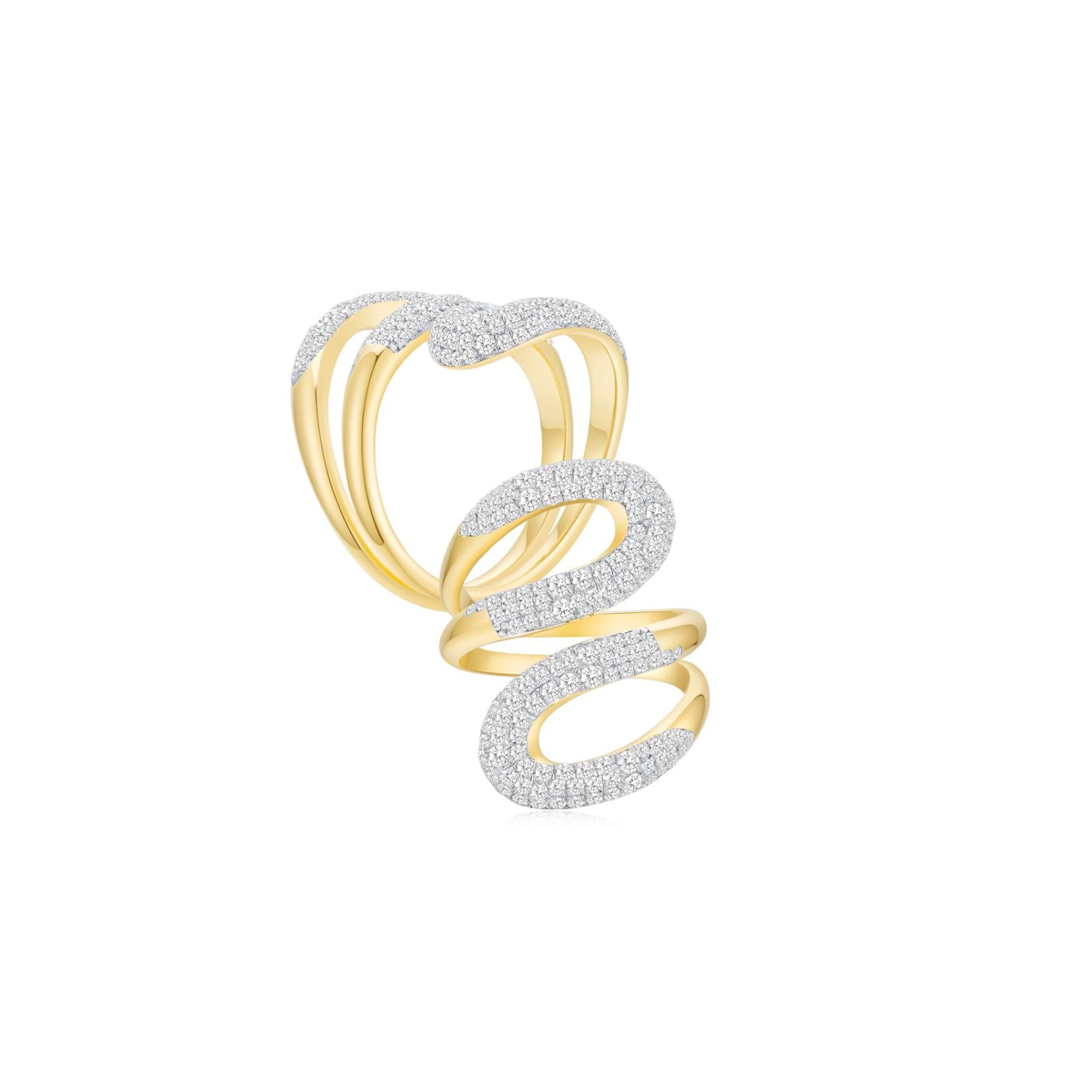 Swirl Ring Yellow Gold (Both) - Eclat by Oui