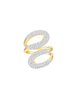 Swirl Ring Yellow Gold (Front) - Eclat by Oui