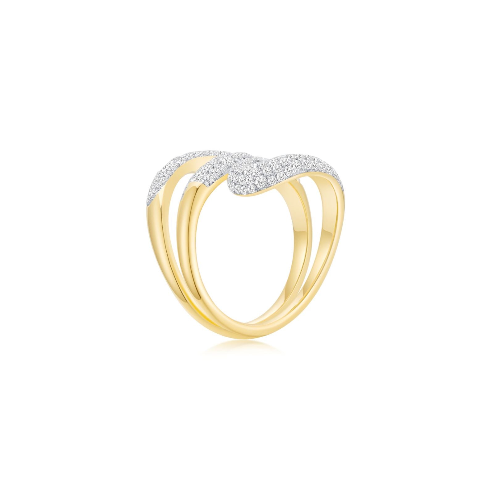 Swirl Ring Yellow Gold (Side) - Eclat by Oui